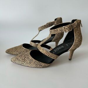 Sole Society Tan Leopard Print Heels size 8.5